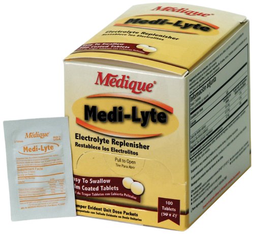 Medique 03033 Medi-Lyte Electrolyte Tablets w/ Potassium Chloride for Cramps, 100-Tablets