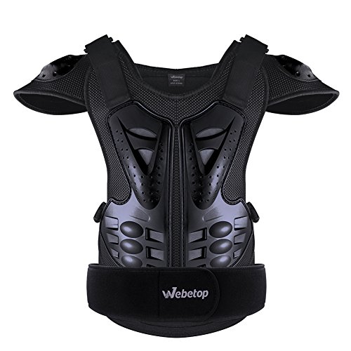 Webetop Adults Dirt Bike Body Chest Spine Protector Armor Vest for Skiing L