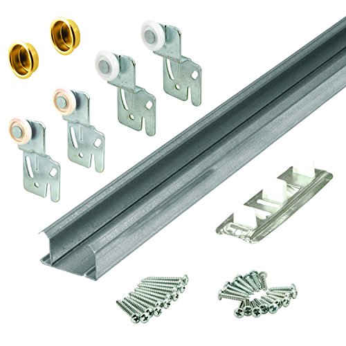 Slide-Co 161791 Bi-Pass Closet Track Kit (2 Door Hardware Pack), 48'