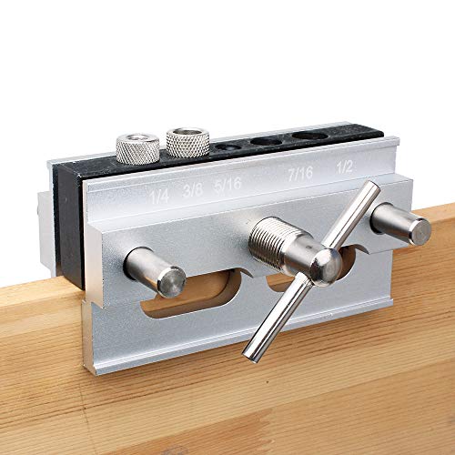 AUTOTOOLHOME Self Centering Doweling Jig Step Drill Guide Bushings Set Wood Dowel Jig Woodworking Joints Tools