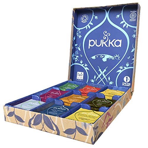 Pukka Herbs Tea Selection Box, Collection of Organic Herbal Teas (1 Box, 45 Sachets)