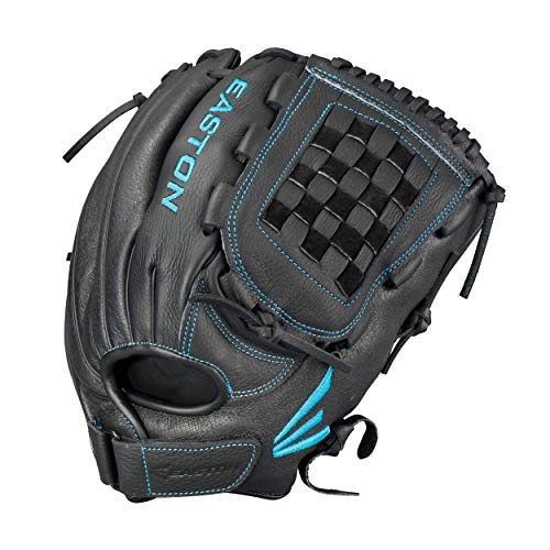 EASTON BLACK PEARL Fastpitch Softball Glove | 2020 | Right-Hand Throw | Female Athlete Design | 12.5' | All Position Glove | Woven Web | Select Cowhide Leather | Flex Notch | Soft Palm | BP1250FP