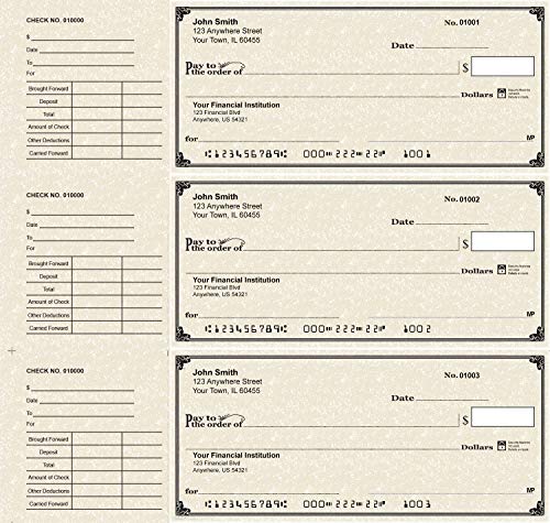Deskset Personal Checks (300 Single Checks, Parchment)