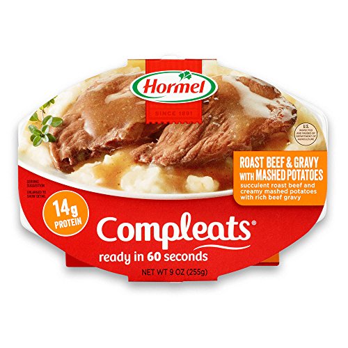 Hormel COMPLEATS Roast Beef and Mashed Potatoes with Gravy, 9 Ounce (Pack of 6)