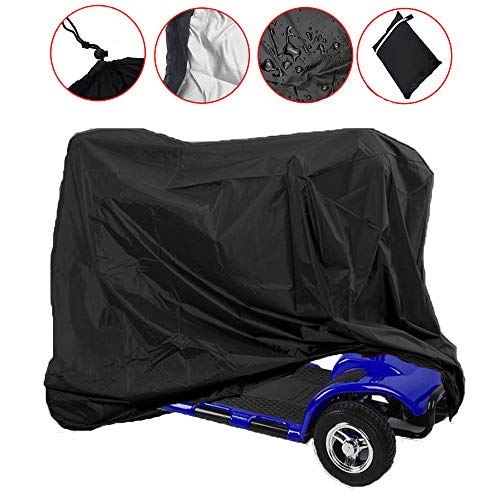Sqodok Mobility Scooter Storage Cover Waterproof, Wheelchair Cover Scooter Weather Cover for Travel Lightweight Electric Chair Cover Protector from Dust Dirt Snow Rain Sun Rays