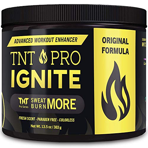Fat Burning Cream for Belly – TNT Pro Ignite Sweat Cream for Men and Women – Thermogenic Weight Loss Workout Slimming Workout Enhancer (13.5 oz Jar)