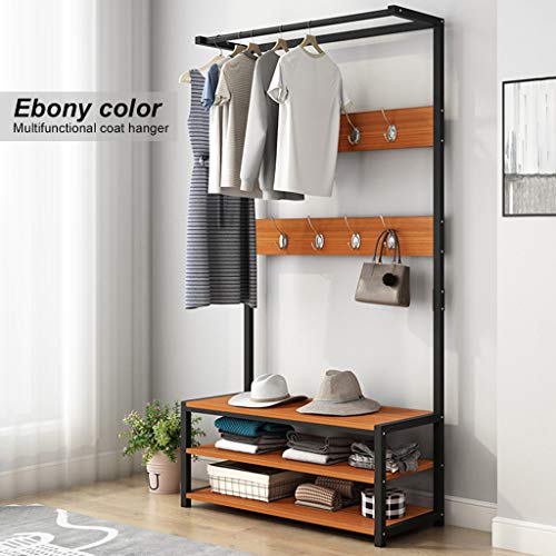 Mr.Tool Coat Rack, Shoe Bench, Hall Tree, Entryway Bench with Multi-Function Storage Simple Modern Hanger Bedroom Shelf, Easy Assembly