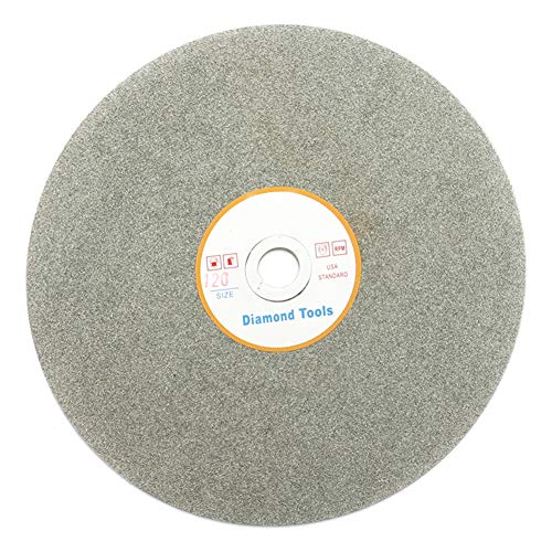 Diamond Grinding Wheel Disc 6' x 1/2' Arbor Hole 120 Grit Abrasive Flat Lap Wheel Sanding Disc for Granite Marble Gem - 1pack