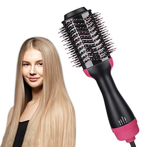 Hair Dryer Brush, JAHUL 3 in 1 Hot Air Brush Hair Dryer and Volumizer Styler, Salon Negative Ionic Blow Dryer Brush Straightener & Curler