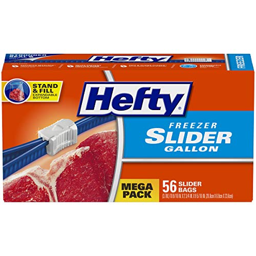 Hefty Slider Freezer Bags - Gallon, 56 Count