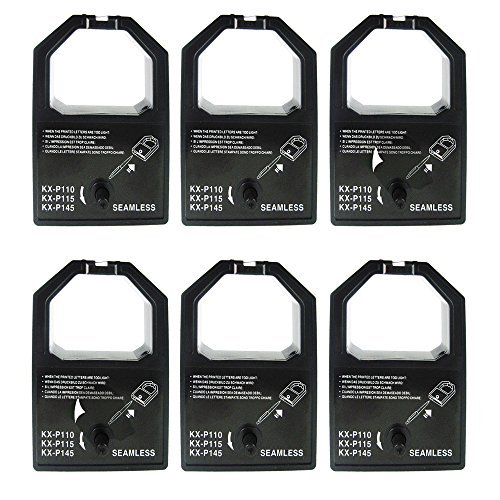 6pack New Compatible KX-P110 KX-P115 KX-P145 Ink Ribbon for Panasonic dot Matrix cartridges KX-P1080 KX-P1090 KX-P1123 KX-P124