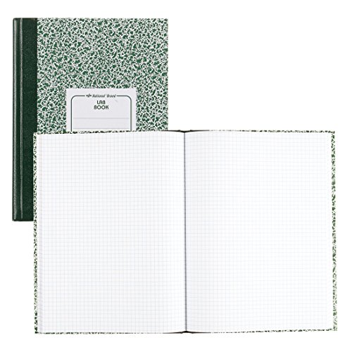 National 53110 Lab Notebook, Quadrille Rule, 10 1/8 x 7 7/8, White, 96 Sheets