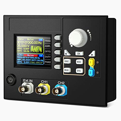 Koolertron 15MHz Embeddable Dual-Channel Function Signal Generator Counter,High Precision DDS Arbitray Waveform Generator Frequency Meter 266MSa/s (15MHz)