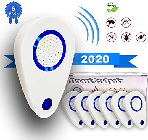 Ultrasonic Pest Repellent - Indoor Plug, Electronic and Ultrasound Repeller - Insects, Mosquitoes, Mice, Spiders, Ants, Rats, Roaches, Bugs Control - Eco Friendly Repellent 2020 Upgraded - 8 Packs