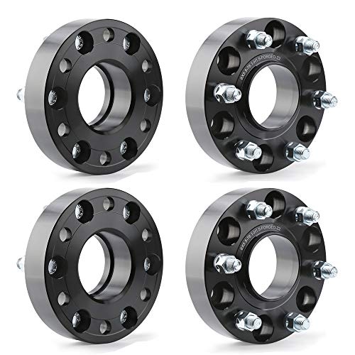 KSP 6X5.5 Wheel Spacers for Silverado Sierra,1.5'(38mm）Real Forged Spacers with 78.1mm Hub Bore M14x1.5 Studs fit for Tahoe Avalanche Express Suburban Sierra Yukon