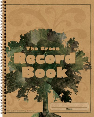 Carson Dellosa Green Teacher Record Book - 38 Student Class Record Book for Grades, Attendance, and Progress Reports, Behavioral Log for School (8.6' x 11')