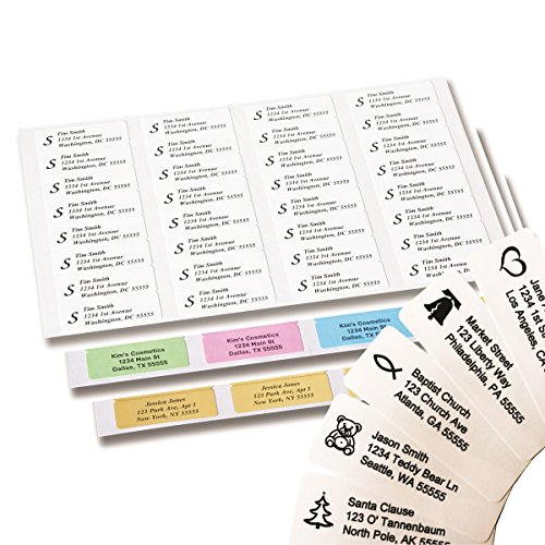 Return Address Labels - 500 Personalized Labels on Sheets (White)