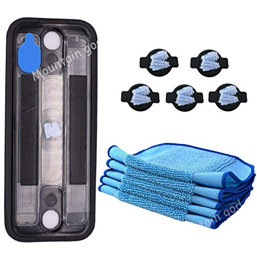 Replacement Parts Kit - Reservoir Pad 5 PCS Washable Mops 5 PCS Wick Caps for iRobot Braava 320 380 Mint 4200 5200 Mopping Robot - Vacuum Cleaner Replenishment Reservior Mop Wick Accessories