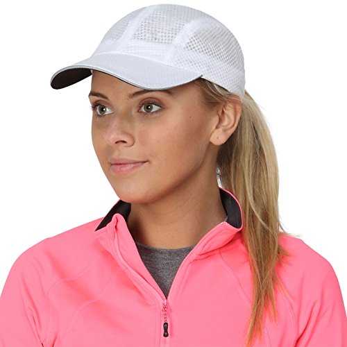 TrailHeads Race Day Performance Running Cap | The Lightweight, Quick Dry, Sport Cap for Women - White