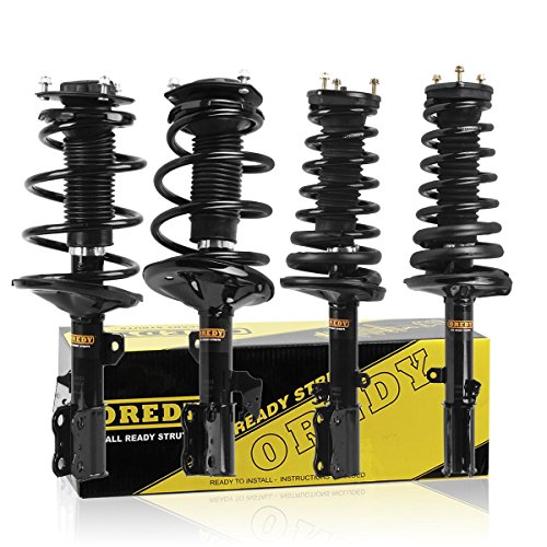 OREDY Struts and Shocks Full Set 4PCS Front Rear Struts Complete Struts Assembly Shocks Struts Coil Spring Suspension Struts Kit 171490 171491 171492 171493 Compatible with ES300/Camry 2002 2003