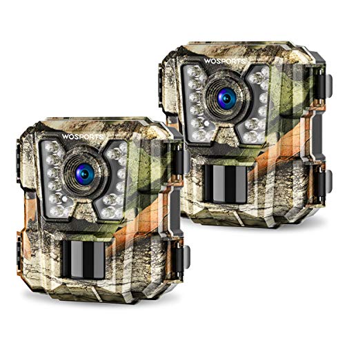 2 Pack Mini Trail Camera 1080P HD Wildlife Scouting Hunting Camera with IR Night Vision Waterproof Video Cam G100 (2 Pack)