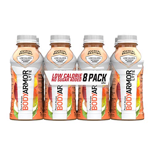 BODYARMOR LYTE Sports Drink Low-Calorie Sports Beverage, Peach Mango, Natural Flavors With Vitamins, Potassium-Packed Electrolytes, No Preservatives, Perfect For Athletes, 12 Fl Oz (Pack of 24)