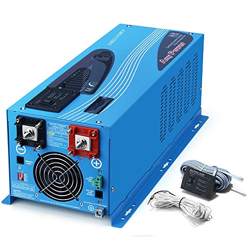 SUNGOLDPOWER 3000W Peak 9000W Pure Sine Wave Power Inverter DC 12V AC 120V with Battery AC Charger Solar Wind Power Inverters LCD Display Low Frequency Solar Converter