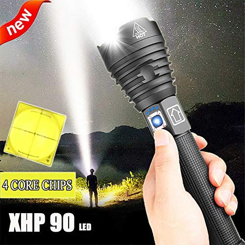 NAMINA 160000LM Most Powerful XHP90 LED Flashlight Brightest Zoom Torch XHP70 USB