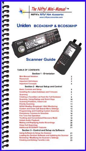 Uniden BCD436HP and BCD536HP Mini-Manual by Nifty Accessories