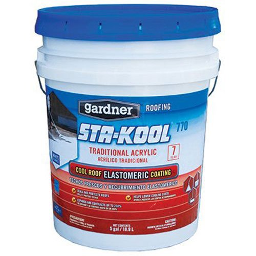 STA-Kool SK-7705 Traditional Acrylic Elastomeric Roof Coating, 5 gal, White