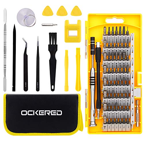 Precision Screwdriver Kit, Ockered 71 in 1 with 56 Bits Screwdriver Set, Magnetic Driver Kit with Flexible Shaft, Extension Rod for Mobile Phone, Smartphone, Game Console, Tablet, PC, Blue