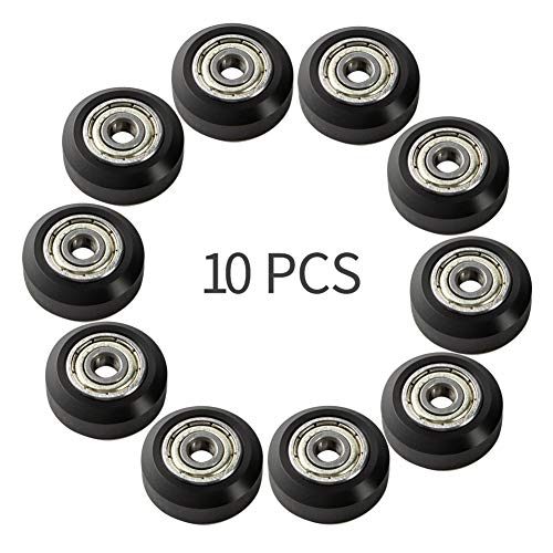 3D Printer 10 PCS POM Big Plastic Pulley Wheel Linear Bearing Pulley Passive Round Wheel Roller for Creality Ender 3, Ender 5, CR-10 and CR-10 S Series 3D Printer