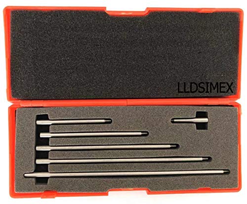 LLDSIMEX Dial & Electronic Indicator Extension Stem Rod Set 6 Piece 1', 2', 3', 4', 5', 6' Combine to 0-21'