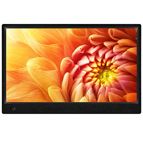 MRQ 14 Inch Full HD Digital Photo Frame Native 1080P High-Resolution IPS Screen, Digital Picture Frame with 180° Viewing Angle, Motion Sensor, Auto-Rotate, Display Photos Via SD, USB