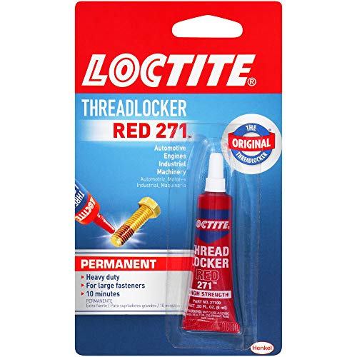 Loctite 209741 Heavy Duty Threadlocker, 0.2 oz, Red 271, 0.2
