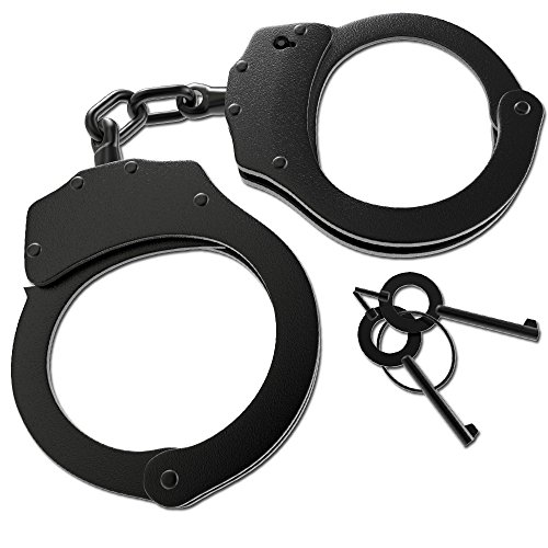 Under Control Tactical Best Real Law Enforcement Hand Cuffs Model Includes Double-Locking & 2 Keys - Perfect for Security Guards, Police, Military, Concerned Citizens!