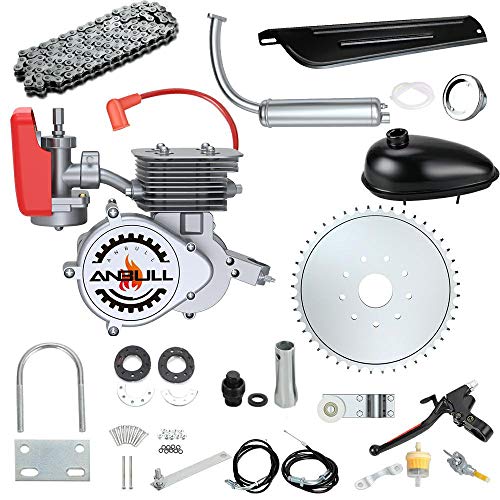 Anbull 100CC Bicycle Engine Kit, Bike Bicycle Motorized 2 Stroke Petrol Gas Motor Engine Kit with 3L Oil Tank for 26' 28' Bike