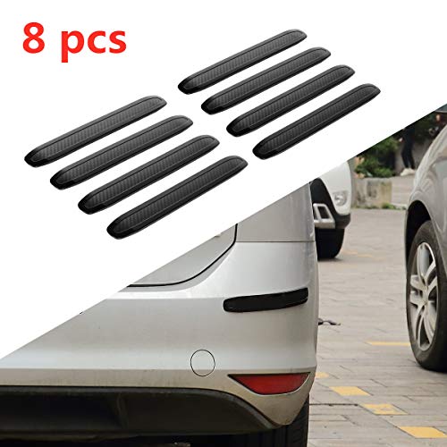 Universal Car Bumper Protector Rubber, Anti-Collision Front and Rear Rubber Strips for Car Bumpers Side, Not Easy to Fall Bumper Protector Trim Guard Strip for Sedan SUV MPV Pickup Truck (8 Pieces)