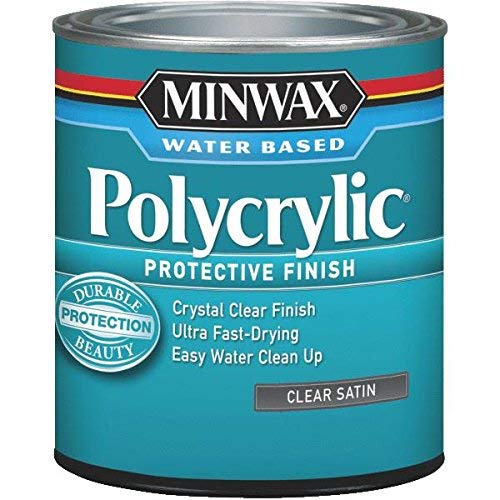 Minwax 63333444 Polycrylic Protective Finish Water Based,1 quart, Satin