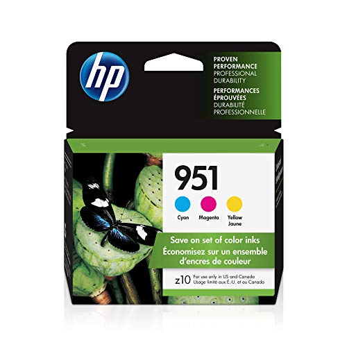 HP 951 | 3 Ink Cartridges | Cyan, Magenta, Yellow | CN050AN, CN051AN, CN052AN