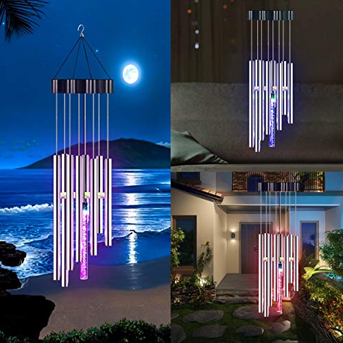 Kearui Solar Wind Chimes Light, Color-Changing Wind Chimes Outdoor, for Christmas Home Decor Gift, Patio Lights for Yard Housewarming Home Party Garden Decoration