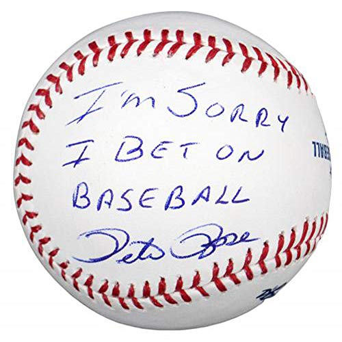 Pete Rose Autographed Baseball w/I'm Sorry I Bet On Baseball - JSA - Autographed Baseballs