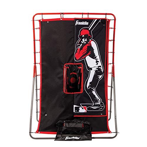 Franklin Sports Pitch Back Rebounder and Switch Hitter Pitching Target - 2 in 1 Return Trainer and Catcher Target - Perfect for Pitching, Fielding and Throwing Practice - 55 x 36 Inch