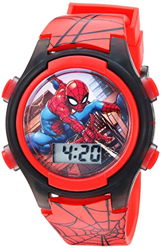 Marvel Boys' Quartz Watch with Plastic Strap, red, 16 (Model: SPD3515A)