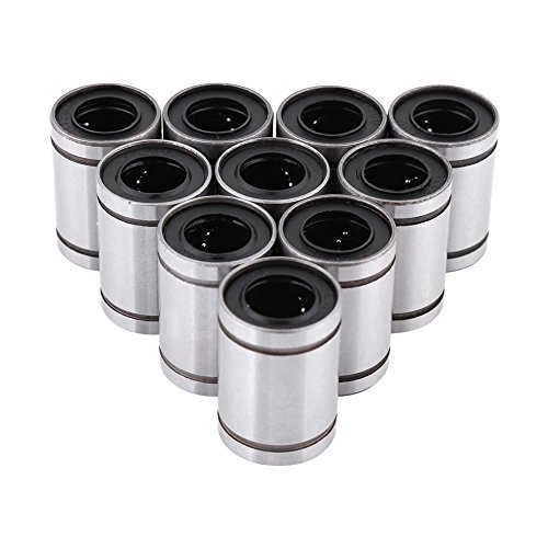 LM12UU Bearings 10 Pcs 12mm Linear Motion Ball LM12UU Bearings 10 Pcs 12mm Linear Motion Ball 12mm Linear BeaBushing Bearing 12x20x30mm Slide Bearing Rods for 3D Printer Cylinder CNC Parts, Pack of 10
