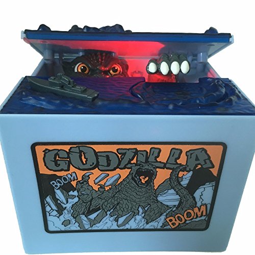 Godzilla Monster Dinosaur Moving Musical Electronic Chirldren Coin Bank Piggy Bank Money Saving Box by AlienTech