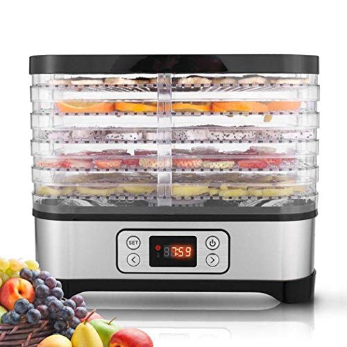 Tooluck 250W Food Dehydrator Machine, Food Dryer for Fruit Vegetable Meat Beef, Electric food dryer with Digital Timer, Temperature Control and 5 Trays BPA-free