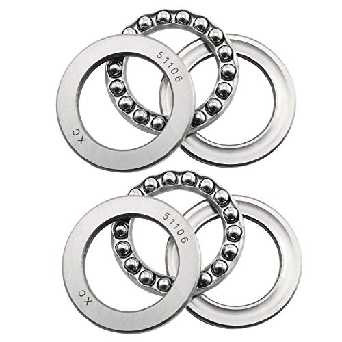 E-outstanding Thrust Bearing 2PCS 30mm x 47mm x 11mm Steel Single Direction Axial Ball Thrust Ball Bearings