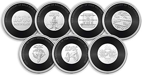 2021 AU Commemorative Set PowerCoin ACDC Set 7 Coins 20 Cents Australia 2021 11.3 Gr BU Brilliant Uncirculated