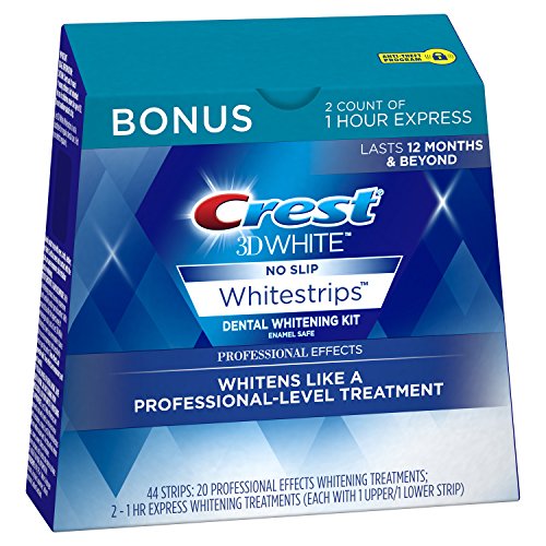 Crest 3D White Professional Effects Whitestrips 20 Treatments + Crest 3D White 1 Hour Express Whitestrips 2 Treatments - Teeth Whitening Kit